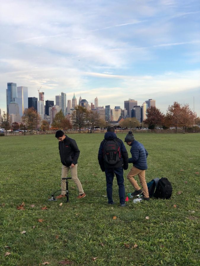 Students set off bottle rockets during a session of Prep's Engineering Club last year.
cr. Dr. Michael Holt